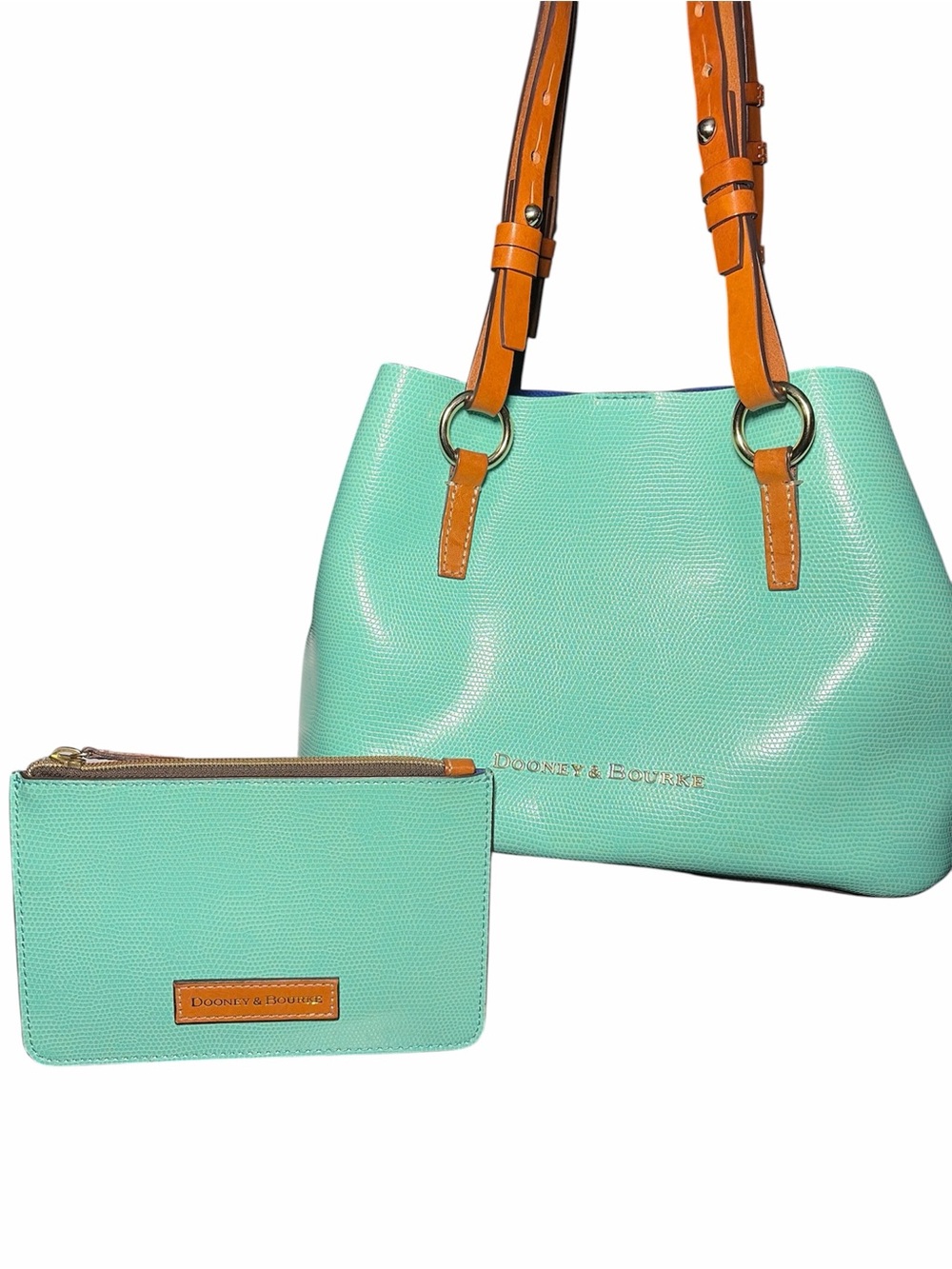 Dooney & Bourke Mint Green Briana Saffiano Leather Tote